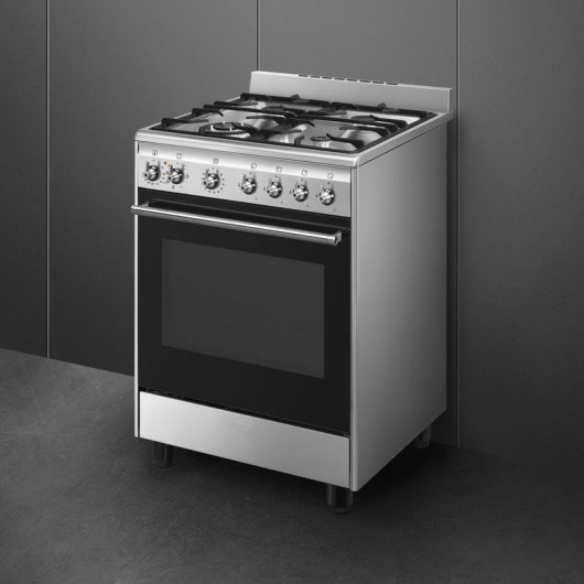 Cucina Smeg Concert CX60GMX Inox 4 Fuochi Forno Elettrico 70L