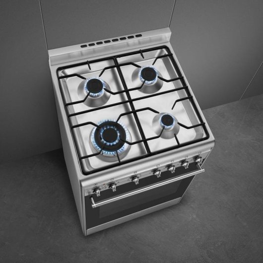 Cucina Smeg Concert CX60GMX Inox 4 Fuochi Forno Elettrico 70L
