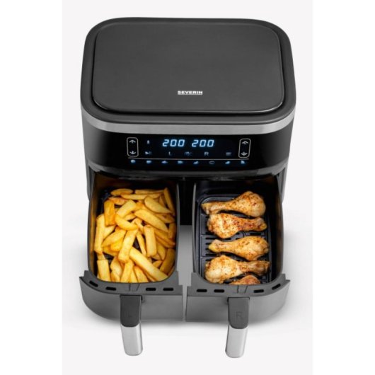 Friggitrice ad Aria Severin FR 2463 8L 2600W Doppio Cestello Display LED