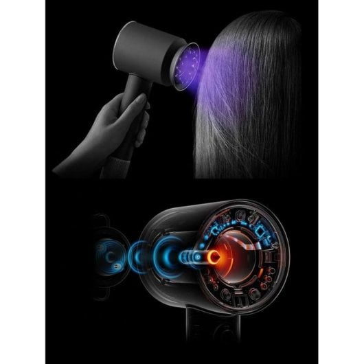 Phon Ionico Dyson Supersonic Nural Straight+Wavy 1600W 4 Temperature 3 Velocità con Accessori Blu Arancione