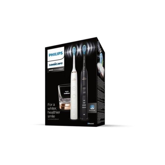 Escova de Dente Sonica Philips Sonicare DiamondClean 9000 HX9914/57 5 Modos 2 Cabeças App Sensor de Pressão