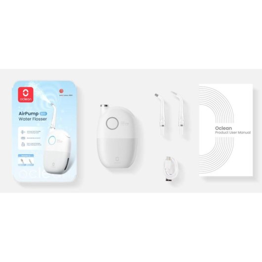 Irrigador Oral Oclean AirPump A10 Branco Sem Fios 0,045 L 2 Cabeças