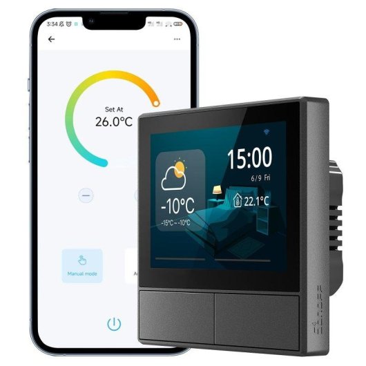 Interruptor Inteligente Sonoff NSPanel WiFi Termostato Integrado Alexa Google Siri