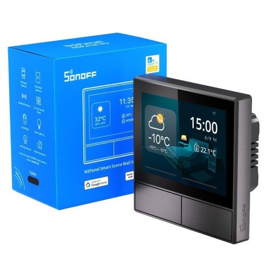 Interruptor Inteligente Sonoff NSPanel WiFi Termostato Integrado Alexa Google Siri