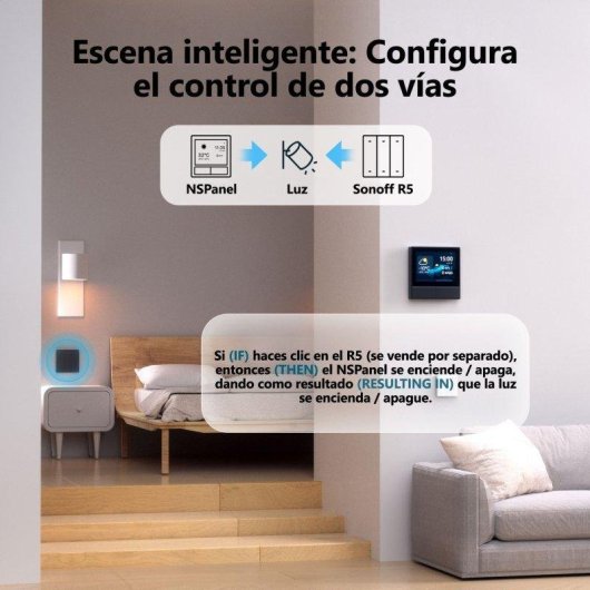 Interruptor Inteligente Sonoff NSPanel WiFi Termostato Integrado Alexa Google Siri