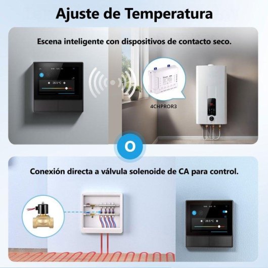 Interruptor Inteligente Sonoff NSPanel WiFi Termostato Integrado Alexa Google Siri