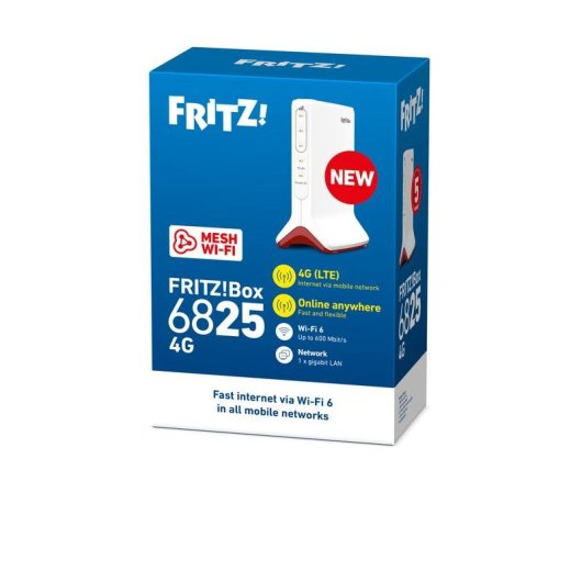 Router Fritz Box 6825 4G WiFi 6 600Mbps SIM NanoSIM Bianco