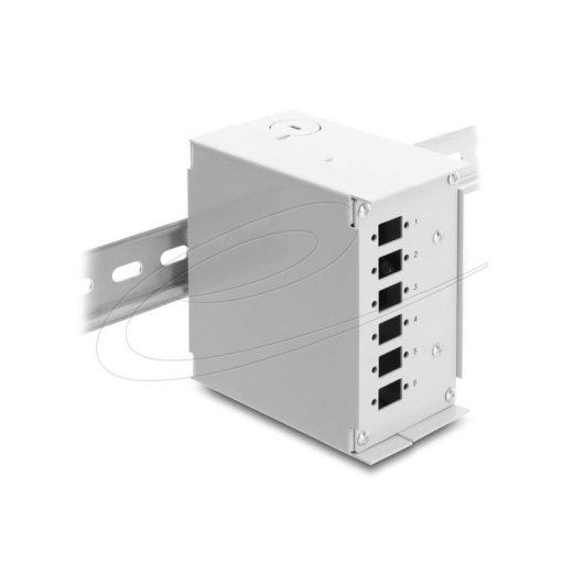 Adaptador de fibra ótica Delock 91066 SC/LC 6 conectores metálico cinza