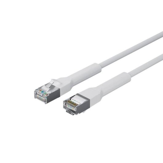 Cable de red Lanview LV-6AFTP-FLEX-ANG-0025W-S Cat6A FTP flexible blanco 0,25 m