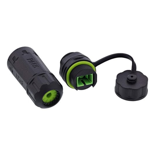 Conector InLine 69927E Negro Hembra Derecho IP68 Poliamida Silicona