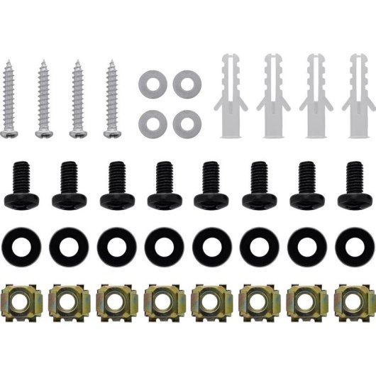 Estantería InLine 10102B Acero SPCC 2U Negra Montaje en Pared