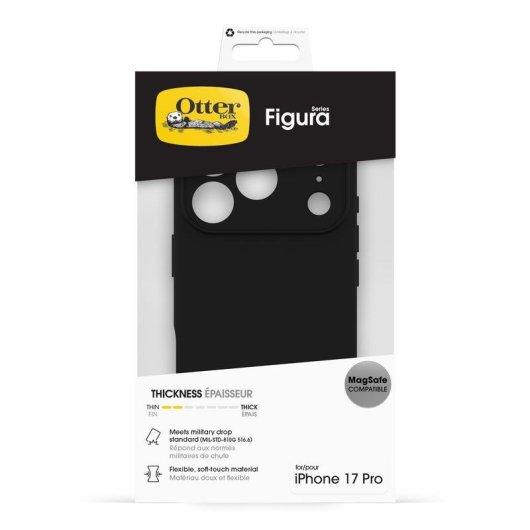 Coque pour mobile OtterBox Figura Series Cover Case Noire MagSafe pour iPhone 17 Pro
