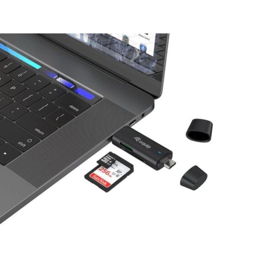 Lecteur de cartes Equip 245462 USB 3.2 Type-A/Type-C 5000 Mbit/s Noir