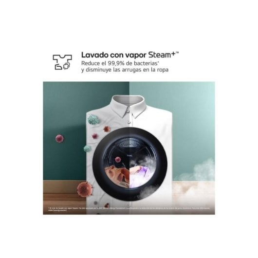 Lavadora LG F4X5009TBB Carga Frontal 9Kg 1350rpm A Grafito WiFi IA Steam