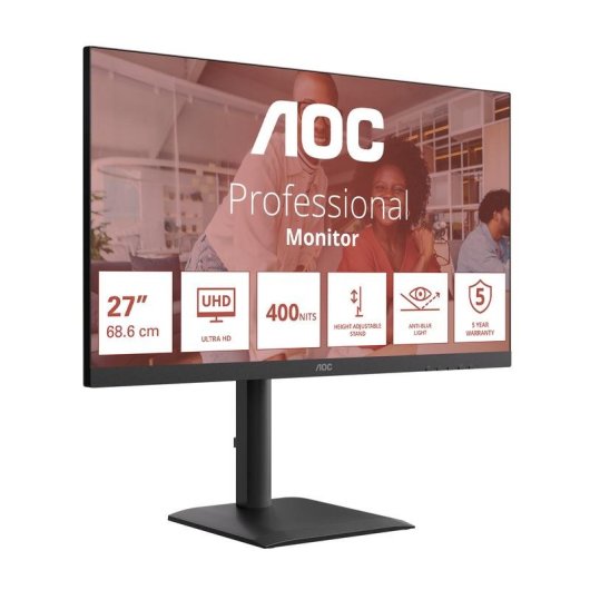 Monitor AOC U27E4CV 27" UltraHD 4K 60Hz IPS USB-C Lautsprecher HDR400 4ms