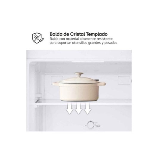 Frigorífico Dos Puertas LG GTBV20SWZJD No Frost 168cm 266L E Blanco
