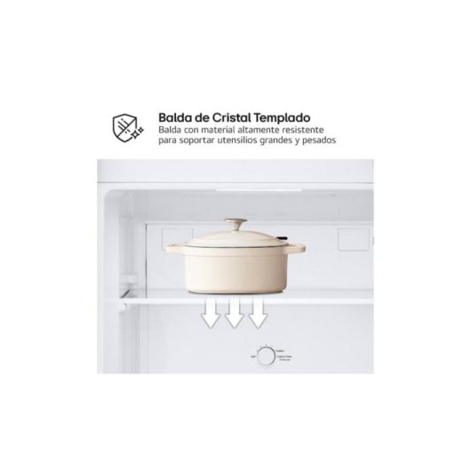 Frigorífico Duas Portas LG GTBV22SWNJ Total No Frost 144,5cm 217L E Branco