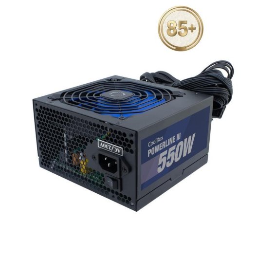 Fonte di Alimentazione CoolBox Powerline III 550W 85% EFI ATX Nero