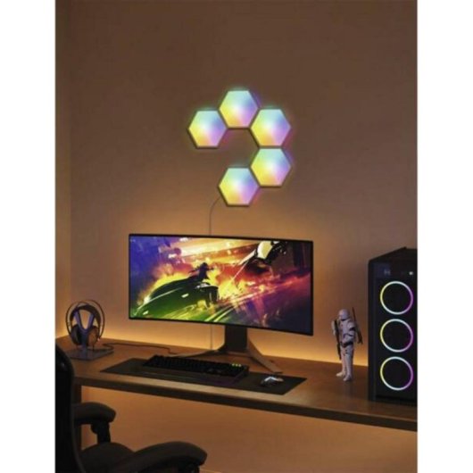 Luz de pared Govee RGBIC Glide Hexa Wi-Fi Bluetooth 5 piezas regulable