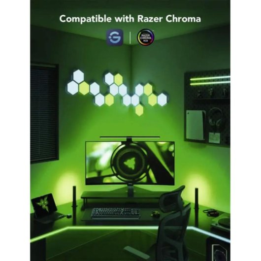 Kit éclairage intelligent Govee H6608 Wi-Fi Bluetooth Noir Multicolore