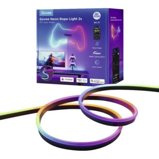 Luz de parede Govee 120180 Multicolor Wi-Fi Bluetooth 48 W