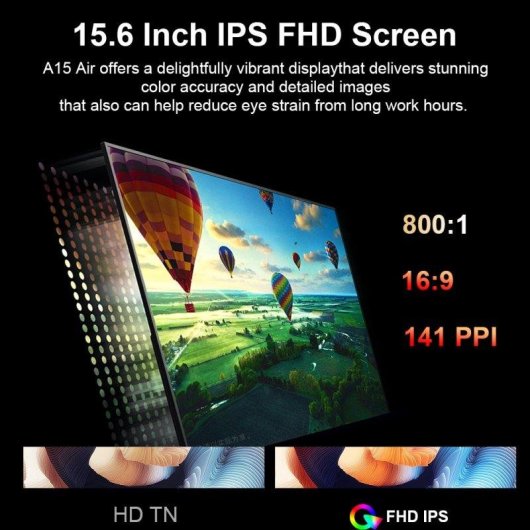 Portátil Ninkear A15 Air 16.5" AMD Ryzen 5 16GB 512GB SSD