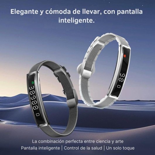 Pulsera de Actividad Smartia Vital Band Bluetooth Plata monitor de salud sueño y 20 modos deporte