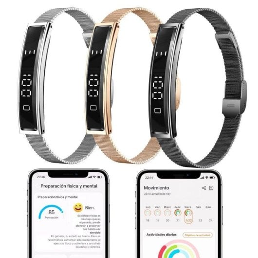 Pulsera de Actividad Smartia Vital Band Bluetooth Ultrafina Negro monitor de salud y sueño