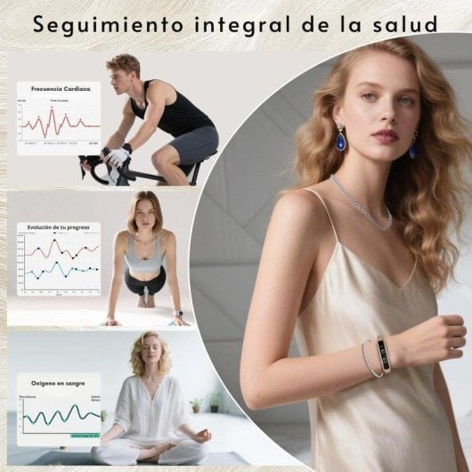 Pulsera de Actividad Smartia Vital Band Bluetooth Ultrafina Negro monitor de salud y sueño