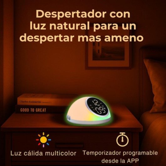 Reloj Despertador Smartia 2026 Sonidos Relajantes Luz Natural App Español