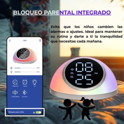 Reloj Despertador Smartia 2026 Sonidos Relajantes Luz Natural App Español