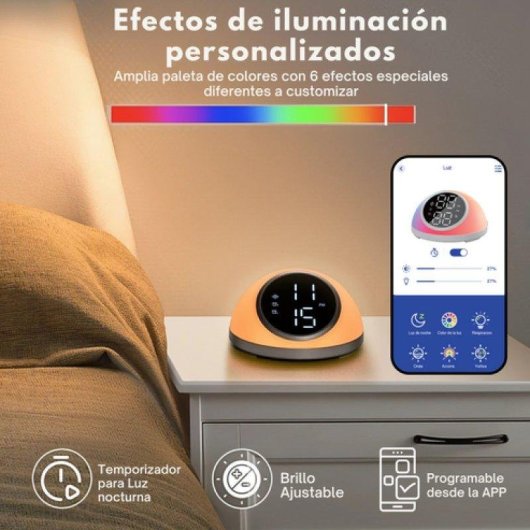 Reloj Despertador Smartia 2026 Sonidos Relajantes Luz Natural App Español