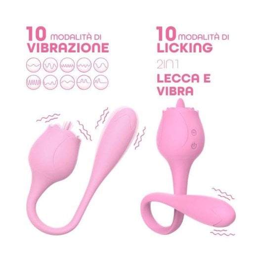 Vibromasseur Do You Erotic Rose 2 en 1 Licking 20 Modes IPX7 Flexible