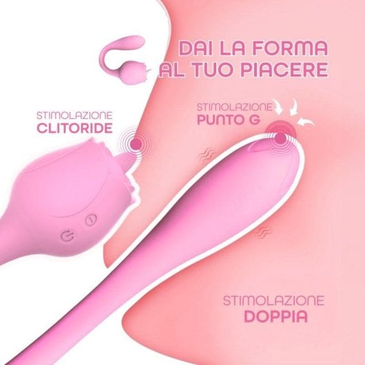 Vibromasseur Do You Erotic Rose 2 en 1 Licking 20 Modes IPX7 Flexible