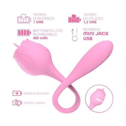 Vibromasseur Do You Erotic Rose 2 en 1 Licking 20 Modes IPX7 Flexible