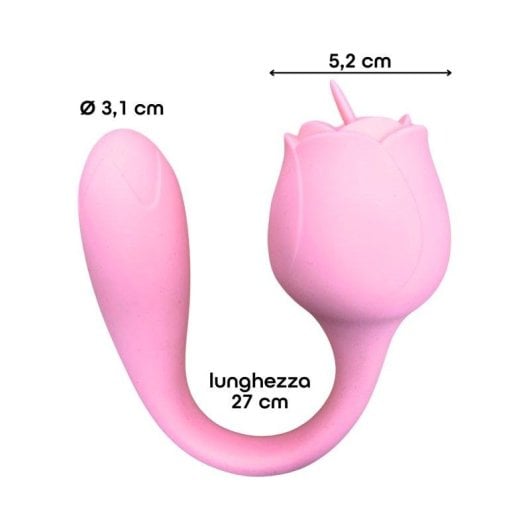 Vibromasseur Do You Erotic Rose 2 en 1 Licking 20 Modes IPX7 Flexible