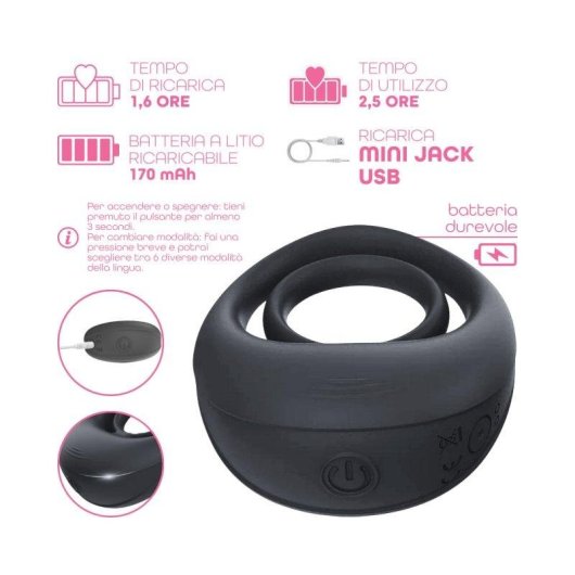 Anello vibrante Do You Erotic ApIBYAI707R003 10 modalita IPX7 USB