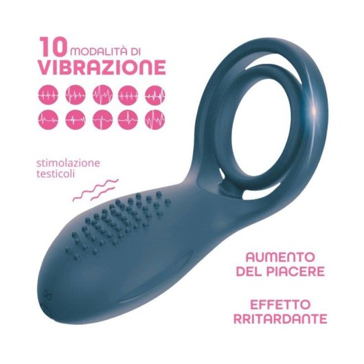 Anello vibrante Do You Erotic Rudy silicone 10 modalita USB IP65