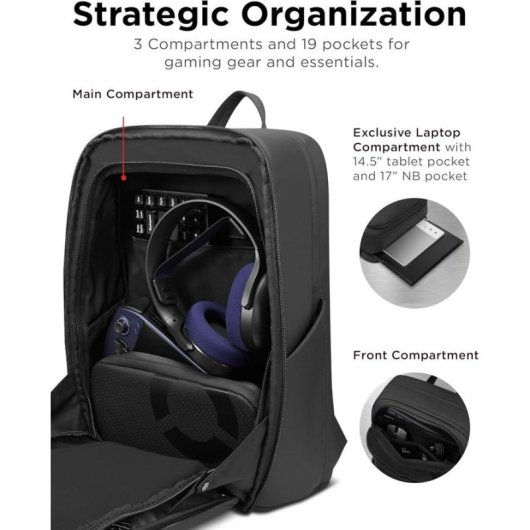 Mochila Gaming Lenovo Legion 17 GB800 Resistente al Agua 21L