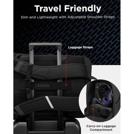 Mochila Gaming Lenovo Legion 17 GB800 Resistente al Agua 21L