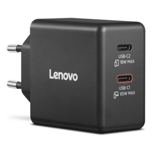 Lenovo Dual USB-C 65W GaN Oplader Compact Universeel