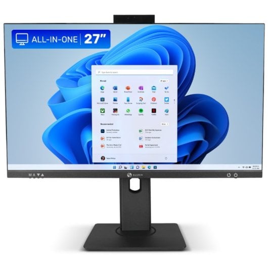 All-in-One Alurin Flow Intel Core i5-12400 16GB 1TB SSD UHD 730 27" Windows 11 Home Altura Regulável