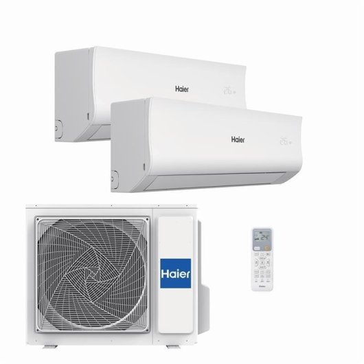 Aire Acondicionado Split 2x1 Haier TIDE R 25+25 4.000 Frigorías A++/A+++ Bomba de Calor WiFi Mando
