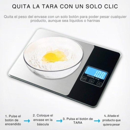 Bascula de cocina Smartia CRONTOL FOOD 15 kg 1 g App en espanol