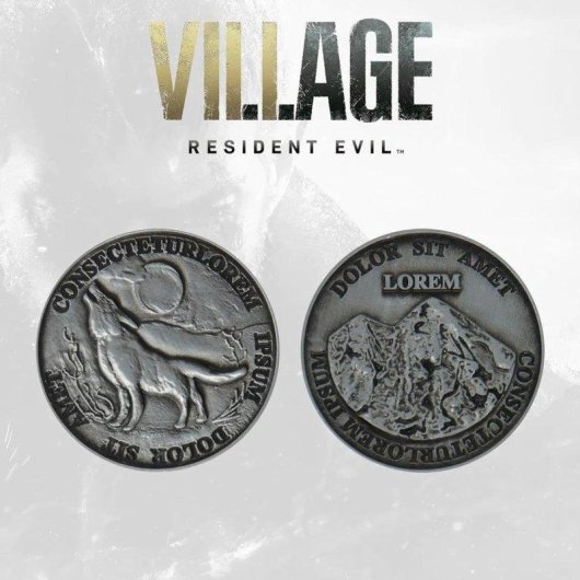 Moneda Réplica Resident Evil Village Fanattik Limitada Numerada 38mm