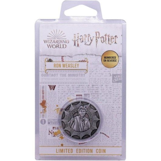 Moneda coleccionable Fanattik Harry Potter Ron Weasley Edición limitada numerada