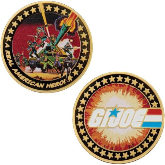 Moeda Fanattik G.I. Joe edição limitada banhada a ouro 24K