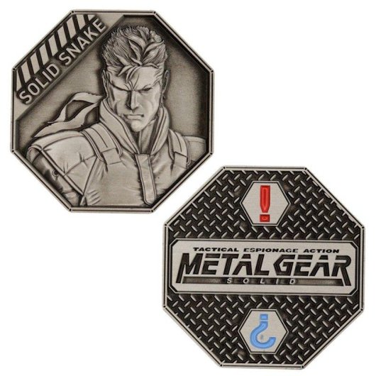 Moneda coleccionista Fanattik Metal Gear Solid Solid Snake edición limitada 35 mm
