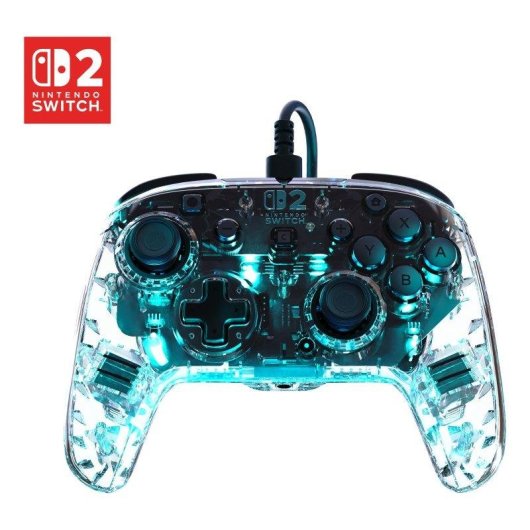 Manette Turtle Beach Afterglow Switch 2 RGB Filaire Transparente