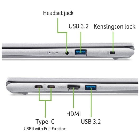 Portátil Acer Aspire Go 15 AG15-72P 15.6" Intel Core 5 120U 16GB 512GB SSD Intel Graphics Sin Sistema Operativo